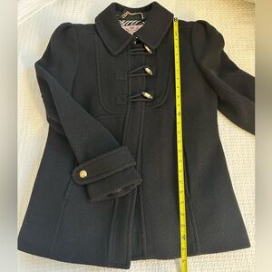Juicy Couture Black Pea Coat with Gold buttons
